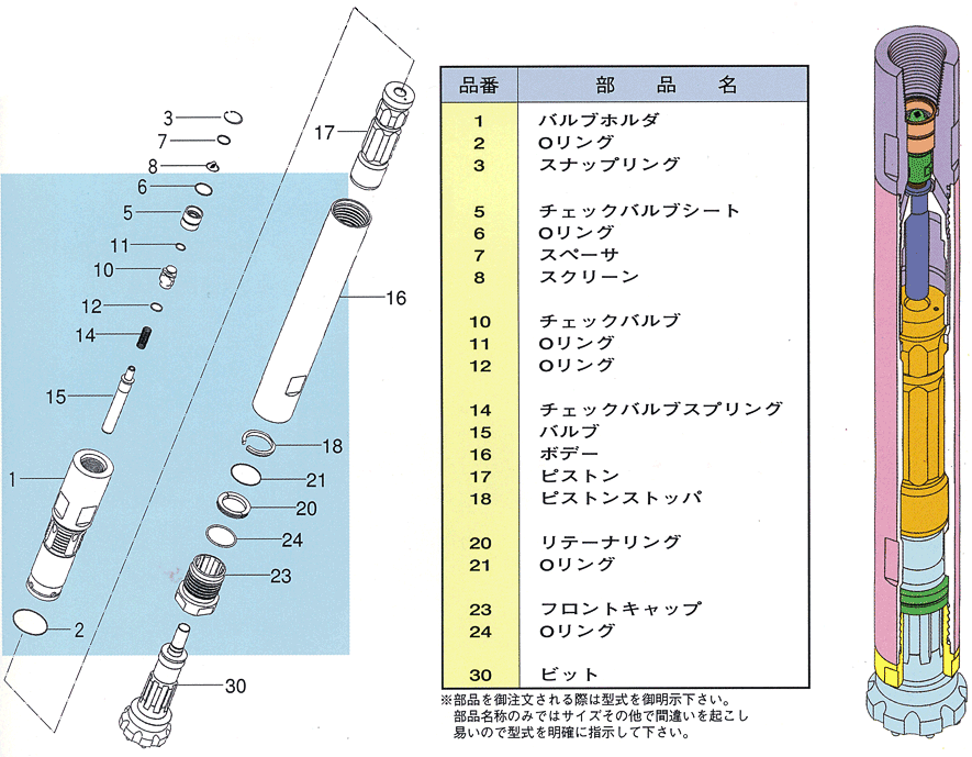 部品展開図（TDH-200EN～TDH-600EN）